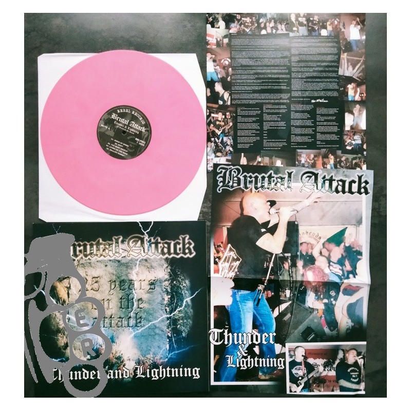 Brutal Attack - Thunder And Lightning - Pink LP