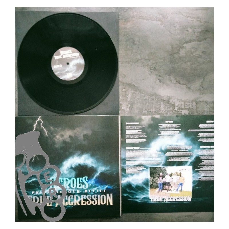 True Aggression & Heroes - Pride Honour Belief - Black LP