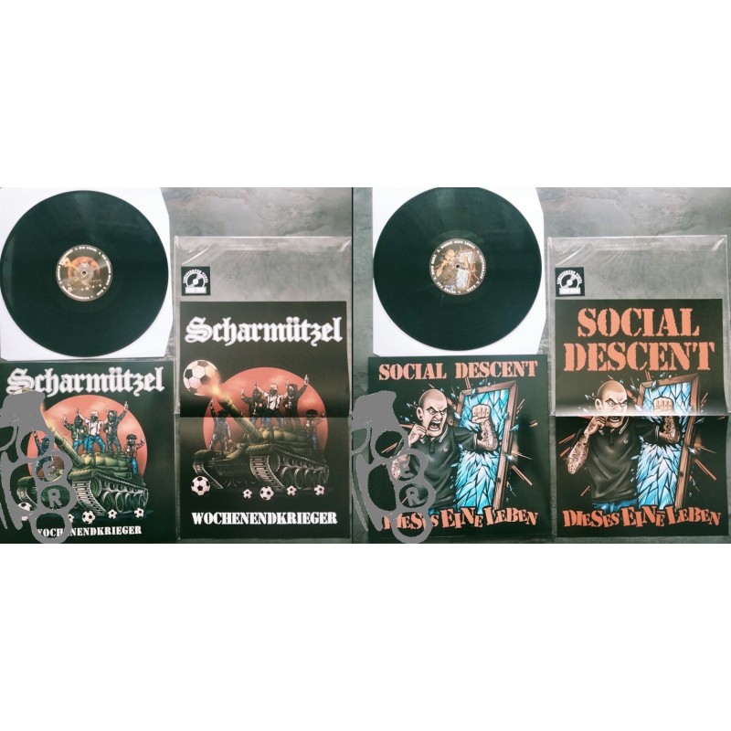 Wochenendkrieger / Dieses Eine Leben - Scharmützel / Social Descent - Black LP