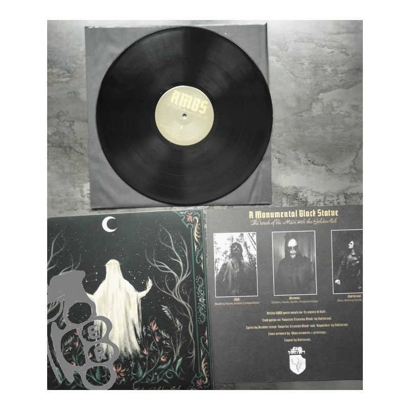 A Monumental Black Statue - The Touch Of The Moon With The Golden Veil