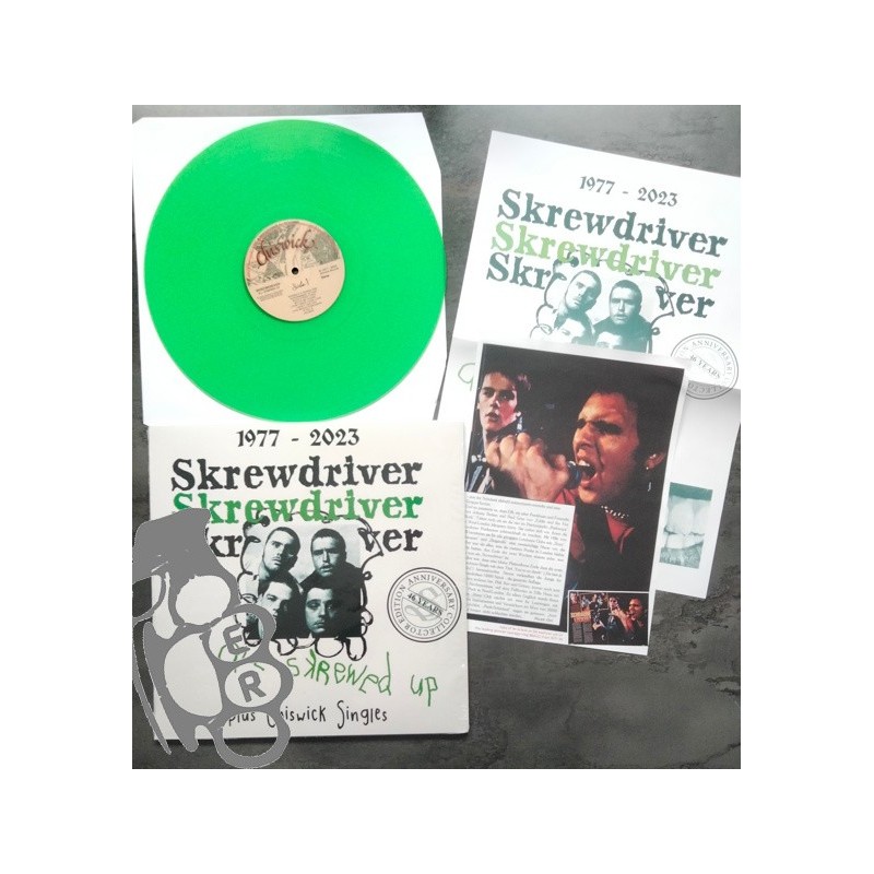 Skrewdriver - All Skrewed Up Plus Chiswick Singles - Green LP